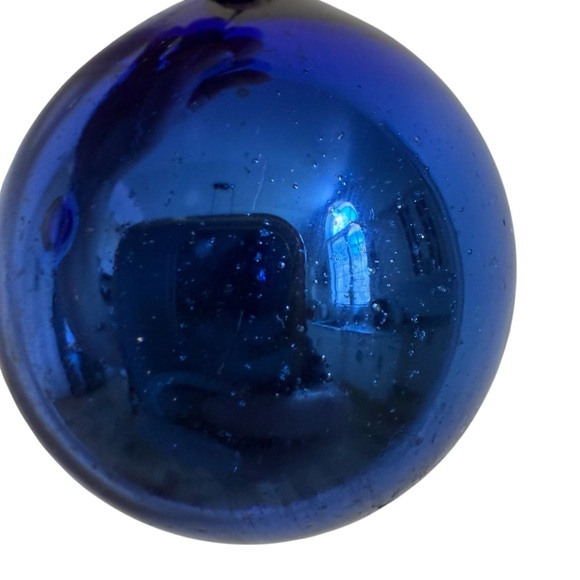 Vintage Japan Mercury Glass Ornaments Cobalt Blue Lot 12 w/ Box Hand Blown 2” - Picture 7 of 9
